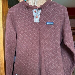 Patagonia quilted diamond wool pullover Henley